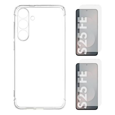 Imagem de Capa Capinha Transparente + 2 Película Vidro Samsung S25 Fe