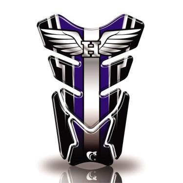 Imagem de Protetor De Tanque Adesivo Moto Cb Twister Cg Honda Asa Azul Azul