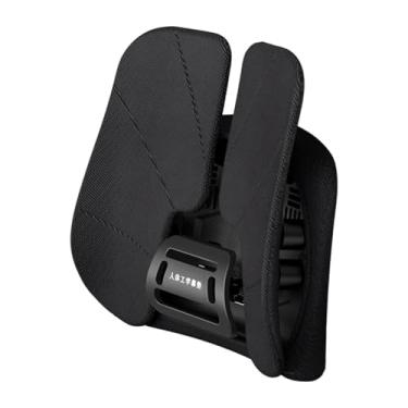 Imagem de KiBcsLic Almofada de apoio lombar para assento, almofada de apoio lombar para escritório, ergonômico para cintura, de para costas de cadeira para viagens, Preto