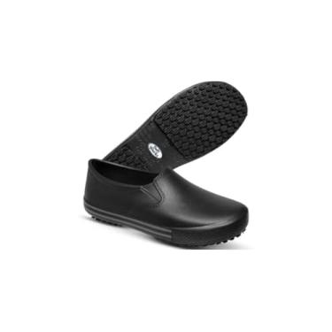 Imagem de Tênis Antiderrapante BB80 Sapato de Segurança Eva Profissional Hospital Restaurante Cozinha Industrial Unissex (Preto com cinza, BR, Adulto, Numérico, 36)