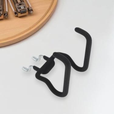 Imagem de 1 gancho quadrado pequeno para armazenamento de garagem, aço carbono, ferro, preto, 8,7 x 8,3 x 6,2 cm