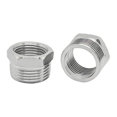 Imagem de 2 peças G1/5.1 cm fêmea x G3/10.2 cm macho conector adaptador de mangueira de jardim, aço inoxidável 201 para acessórios de tubo, para torneira de banheiro de cozinha tubo de encanamento