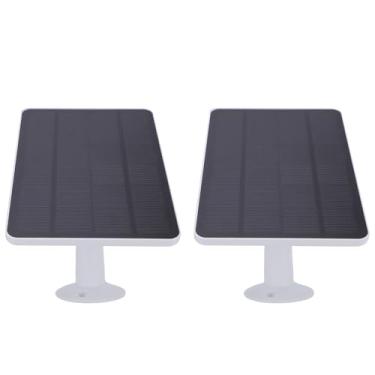 Imagem de Zhjvihx Painel Solar de 10 W para Câmera de Segurança, Carregador Solar USB de 2 Unidades, Cabo de 9,8 Pés Ajustável à Prova de água IP65 de 360 ​​graus para Câmera de Segurança Blink