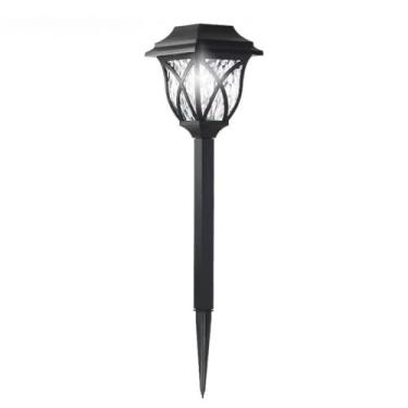 Imagem de Luz Solar para Jardim, Luzes de Natal, Kit 1-6 Luminaria Solar Espeto de Jardim Led Decoração Cazinha Recarregavel No Sol(Preto,1 PÇ (D))
