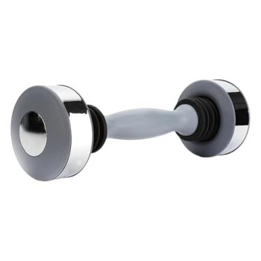 Imagem de Vaveren Haltere com peso de mão para agitação, cabo antiderrapante, ergonômico, portátil, haltere único, treinamento de força para corpo inteiro, casa, Cinza