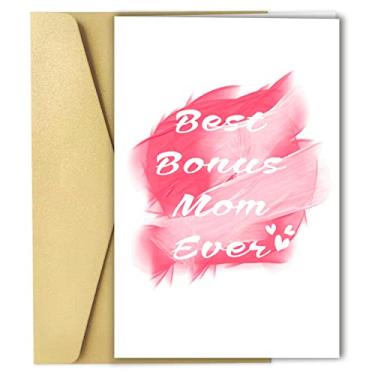 Imagem de OJsensai Cartão de Dia das Mães Bônus Doce Bônus Presentes de Dia das Mães de Filha Filho, Cartão de Aniversário Engraçado Bônus Mãe para Ela, Melhor Bônus de Mãe de Todos os Di