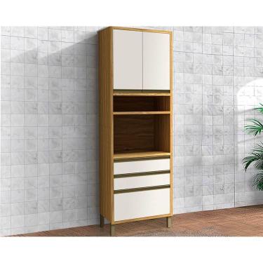 Imagem de Paneleiro de Cozinha Modulado Tempranillo 3 Portas 70cm Amendoa/Off White - Ronipa