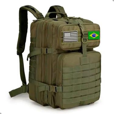 Imagem de Mochila Grande Militar Tática Impermeável Reforçada 50L, Camping, Tril