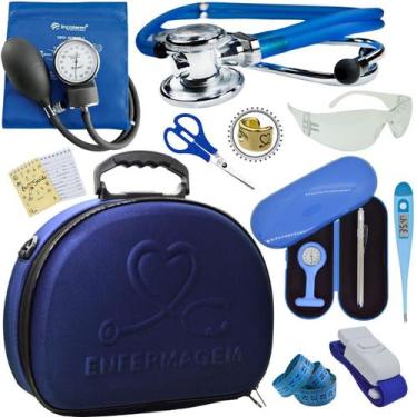 Imagem de Kit Enfermagem Maleta Completa Estagio Super Luxo - Love Saude, AZUL I