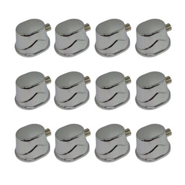 Imagem de Kit 12 Canoas Para Tom Caixa e Surdo de Bateria 19.4 Cromada