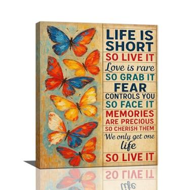 Imagem de Arte de parede de borboleta motivacional de casa de fazenda para decoração de parede em tela rústica feminina imagens inspiradoras impressões de arte country decorações emolduradas para banheiro