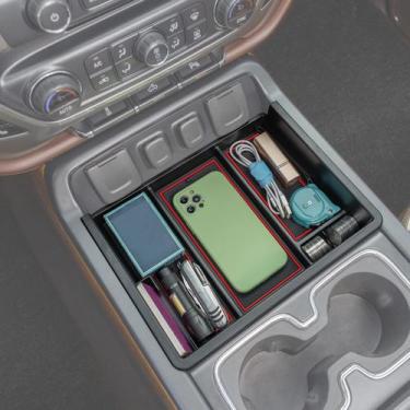 Imagem de Organizador de console central JKCOVER compatível com Chevy Silverado/