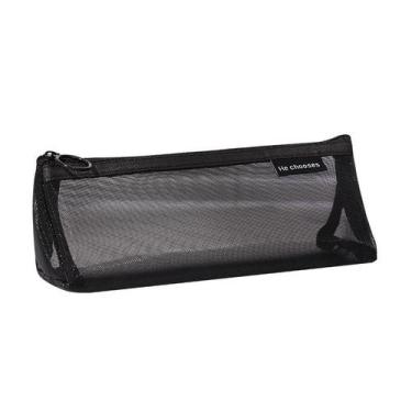 Imagem de Estojo de lápis simples de malha transparente em forma triangular - yi