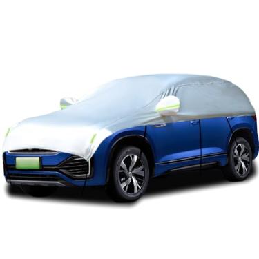 Imagem de Guuffe Capa para metade do carro para para-sol, metade do carro, capa de neve, impermeável, universal, prata com algodão (SUV)