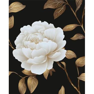 Imagem de Papel de parede floral preto dourado descasque e cole flores papel de contato 44,5 cm x 299,7 cm papel de parede vintage vinil impermeável autoadesivo parede botânico escuro murais para quarto armário