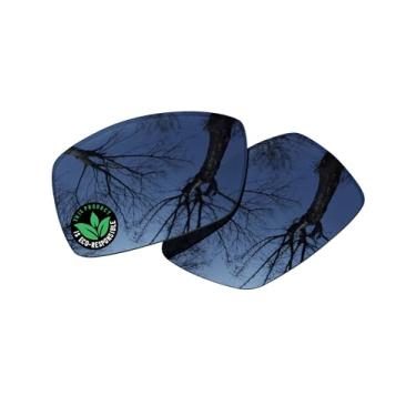 Imagem de Raydi Lentes de reposição de policarbonato para óculos de sol retangulares Costa Del Mar Corbina - Espelho cromado preto - Polarizado