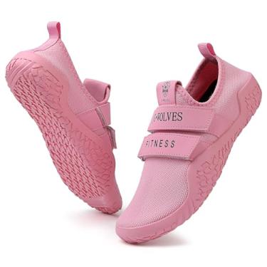 Imagem de Skerxut Tênis Fitness Shoes Deadlift Tênis Cross-Trainer para homens e mulheres, rosa, 41 BR