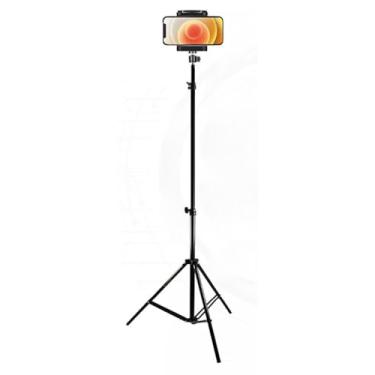 Imagem de Tripé Universal para Celular Camera e Webcam 2.10m tripe(TRIPÉ 1.10 MTS+CLIP ROTATIVO)