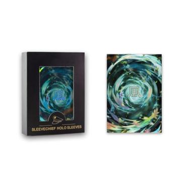Imagem de SleeveChief ® Capas para cartas colecionáveis de design premium | Capas de jogo TCG ultra duráveis com estampa de efeito holográfico | Serve como mangas YuGiOh, capas de cartas MTG e mais | Tamanho