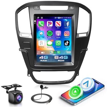 Imagem de Rádio estéreo automotivo 4G + 64G Rimoody Android 15 para Buick Regal 2009-2013, sem fio, CarPlay, Android Auto 9,7 polegadas, tela sensível ao toque vertical, GPS WiFi, espelho, Bluetooth, FM/RDS EQ