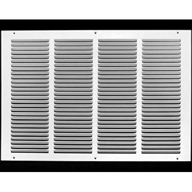 Imagem de HVAC Premium Grade de ar de retorno de aço de 50.8 cm x 30.5 cm [abertura do duto] - parede lateral e teto - difusor de tampa de duto de ventilação HVAC - branco [dimensões externas: 21,75" L x