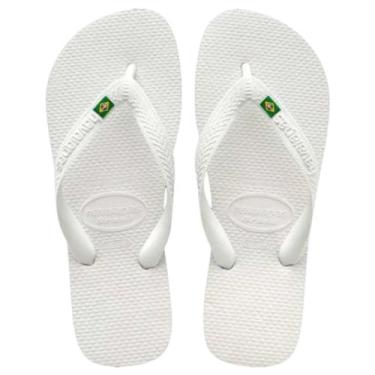Imagem de Chinelo Havaianas Brasil Branco Top Lançamento H001 - Feminino, Branco