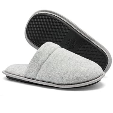 Imagem de Pantufa Chinelo Slipper Cinza MEU CÉU – Malha Poliéster Macia + Sola Antiderrapante – Conforto Quentinho para Casa- Lavável na Máquina (Cinza, Normal, BR, Adulto, Faixa Numérico, M, 45, 46)