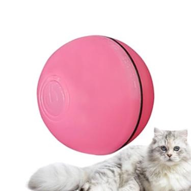 Imagem de Bola automática para gatos, bola de exercícios iluminada - Brinquedos automáticos para gatos adultos e adultos entediados, companheiros de exercícios interativos