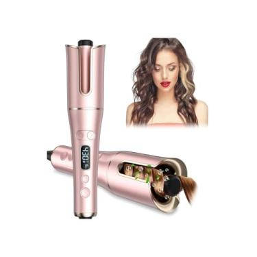 Imagem de Laluztop Modelador De Cachos Automático, Modelador De Cachos Automático Com 4 Temperaturas E 3 Temporizadores E Visor Lcd, Modelador De Cachos Com Cilindro Giratório Grande De 1", Modelador De Cacho