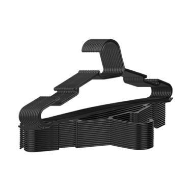 Imagem de Cabide Adulto Reforçado Kit 100 Unidades Preto Organizador