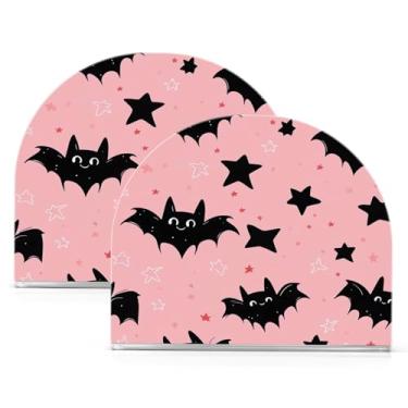 Imagem de Wassud Porta-guardanapos acrílico Cute Bats, dispensador de guardanapos de papel moderno em forma de U para mesa, cozinha, sala de jantar, bancada 2 peças (comporta 50-60 guardanapos)