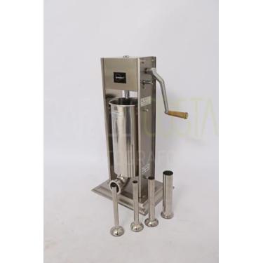 Imagem de Ensacadeira de linguiça manual 5 kg Brimac, equipamento todo em inox.