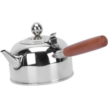 Imagem de Chaleira de chá, chaleira aquecida, para viagem, cafeteira, aço inoxidável, máquina de café expresso, chaleira portátil para viagem, bule turco, bule de chá, bule de café, antiqueimaduras, chaleira de