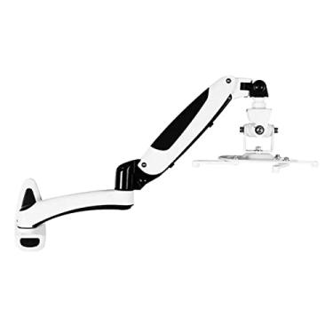 Imagem de uhyOHF Suporte universal para projetor, suporte de parede, mola a gás, movimento total, 2-7 kg, suporte para projetor com bandeja de gancho e parafusos de 1/10.2 cm (B