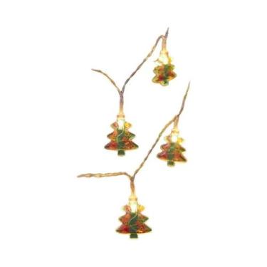 Imagem de Corda De Luzes De Natal 2m 10LED Papai Noel Boneco De Neve Rena Feliz 