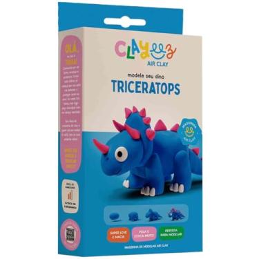Imagem de Massa para Modelar Criativa, Doce Brinquedo, Clayeez Triceratops, 38 Gramas
