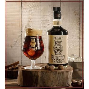 Imagem de Fernet Buhero Negro, Aperitivo Digestivo Argentino Premium, Bebida à Base de Ervas Aromáticas, 700ml, 39% Vol