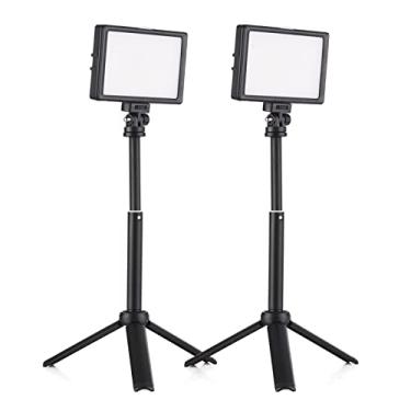 Imagem de Acouto Painéis de Luz LED para Vídeo, Luz de Preenchimento para Fotografia de Mesa de 15 W, Brilho Ajustável Com Temperatura Bicolor Com tripé e Filtros de Cores para Vídeo Vlog, (3 pacotes)