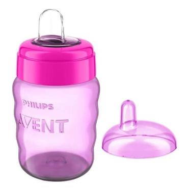 Imagem de Copo Transição Rosa Bico Silicone Easy 260ml  +9 Meses Avent, Lilás,Ro