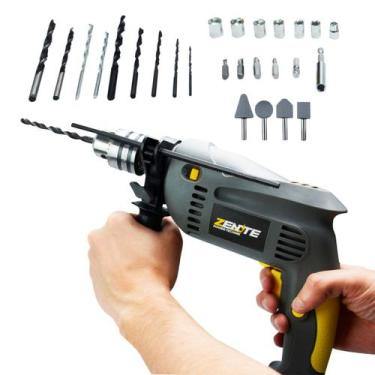 Imagem de Furadeira de Impacto Profissional 750W 3000rpm 127V Zenite, 110V