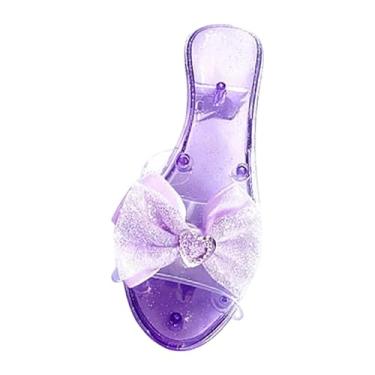 Imagem de harayaa Sandálias de gelatina, enfeites para sapatos, fantasias, cosplay, sapatos de princesa, saltos infantis para eventos, lembrancinhas de festa, Natal e, Roxo