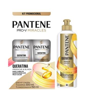 Imagem de Kit Pantene Biotinamina Shampoo 300ml + Condicionador 150ml + Creme Pa