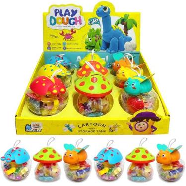 Imagem de Display 3 Cofrinhos de Massinhas 2 em 1 Lembrancinha Festa - Toy King