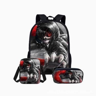 Imagem de Conjunto de mochilas escolares Tokyos Ghouls Kanekis Kens para crianças