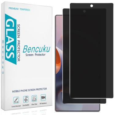 Imagem de Bencuku Pacote com 2 protetores de tela de privacidade para ZTE Nubia Red Magic 11 Pro/11 Pro+ vidro temperado antiespião, dureza 9H, antiarranhões, sem bolhas