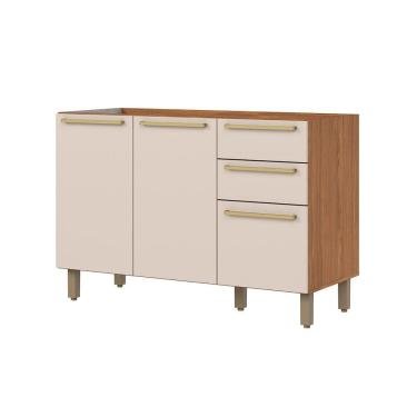 Imagem de Balcao Requinte C640 120 cm 3 Portas 2 Gavetas Henn