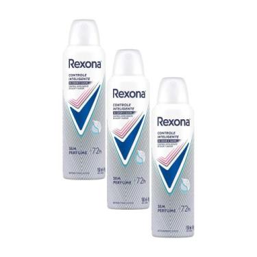 Imagem de Kit 3 Desodorantes Antitranspirantes Rexona Feminino Sem Perfume 150ml