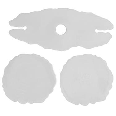 Imagem de Ainoli 3 unidades de moldes de rack de vinho DIY resina gota cola conjunto de bandejas de fundição de silicone irregular