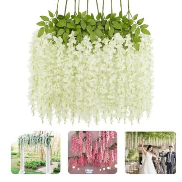 Imagem de Kit 6 Galhos Flor Cerejeira Artificial Grande Pendente Corrente Ramos Decoração