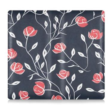 Imagem de CEBUGI Elegante porta-luvas floral para registro de carro e seguro para organizador de documentos, 12,5 cm x 24 cm